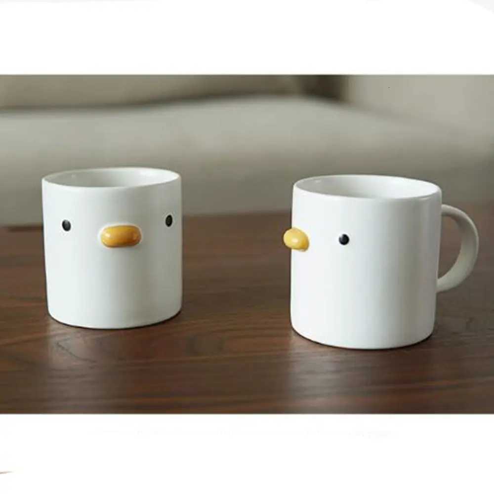 400ml Ceramic Coffee Mug Cute Chick Breakfast Cup Milk Juice Handgrip Office Water Cup Kitchen Party Drinkware Microwave Safe Y251125