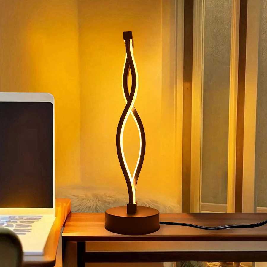 A Nordic modern simple desk lamp USB power supply - three colors/blue pink suitable for a variety of room typesM251125