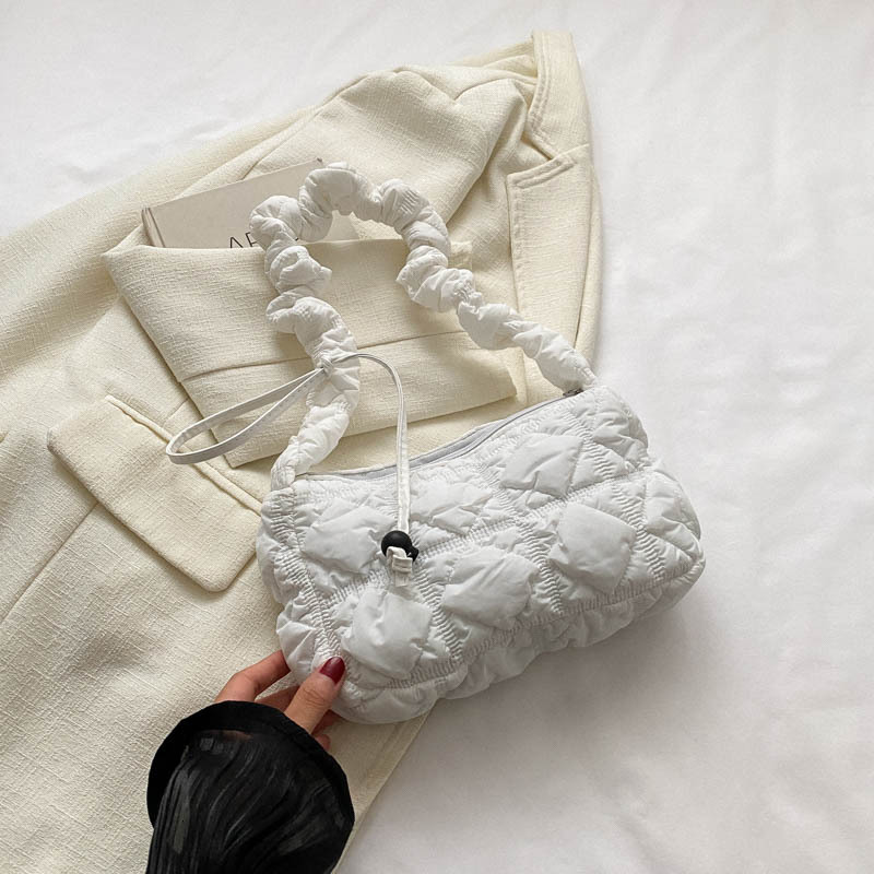 2025 New Designer Bag Free Delivery Shoes By 2023 Autumn Niche Korean Cloud Bubble Pleated Down Leisure Armpit Single Shoulder Crossbody Dumpling Bag