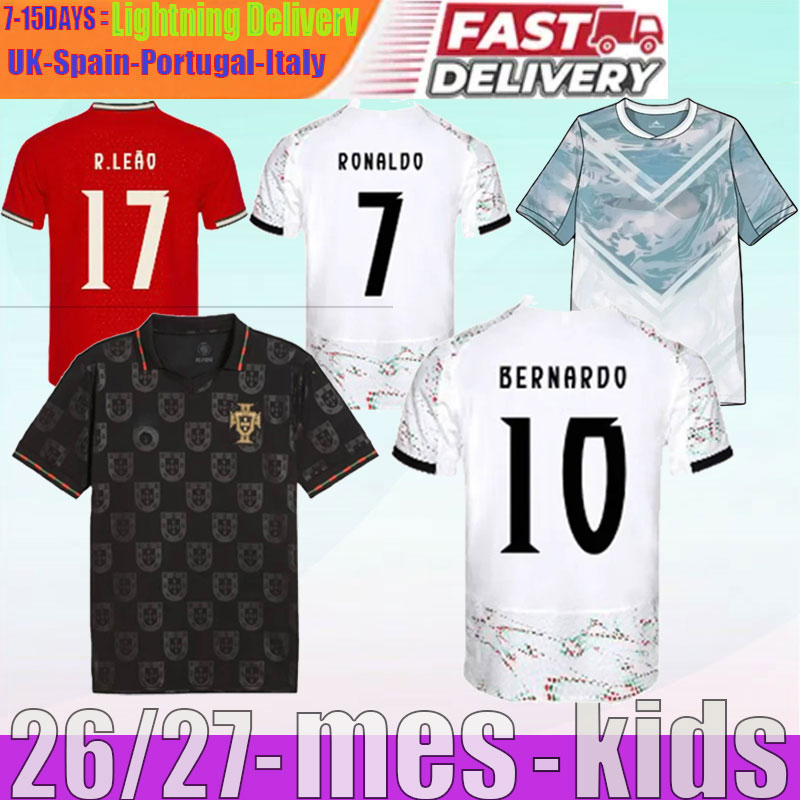26portugalS soccer jerseys RUBEN PEPE RONALDO Portugieser Portuguese football shirt Men Kids kit sets team Portugals tops thailand 26 27