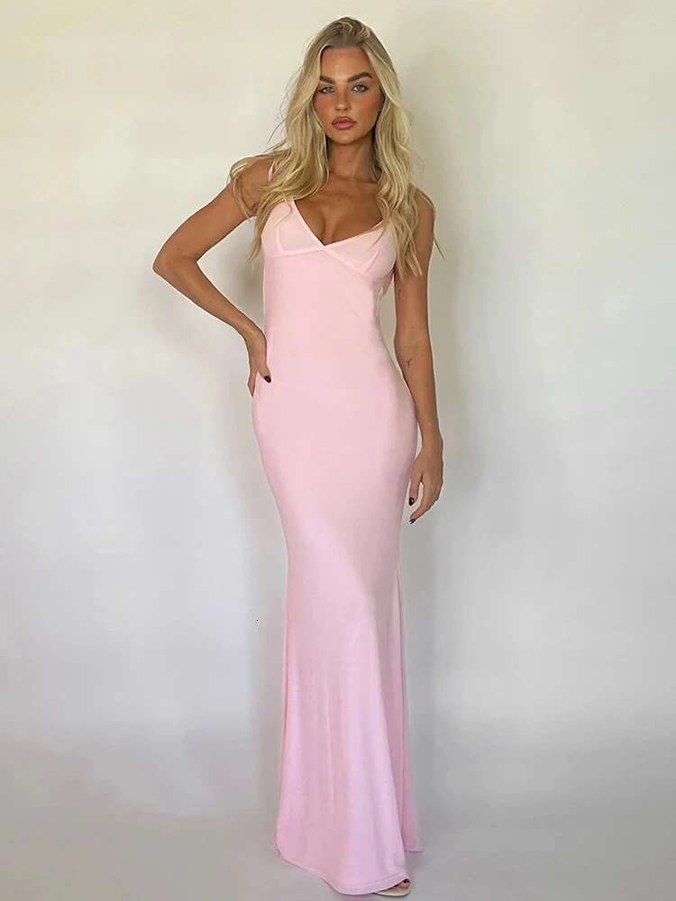 Dongdumaoyi Townlike Mermaid Slim Bodycon Dress Women Elegant Maxi Long Halter Summer Backless Nightclub Sexy Party Dresses