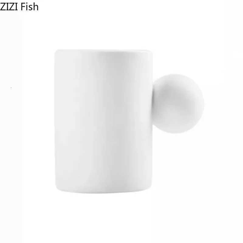 Creative Cotton Candy Shaped Ceramic Cupsaucer Dining Table Coffee Cup Mugs Afternoon Tea Teacup Milk Tea Fruit Juice Container Y251125