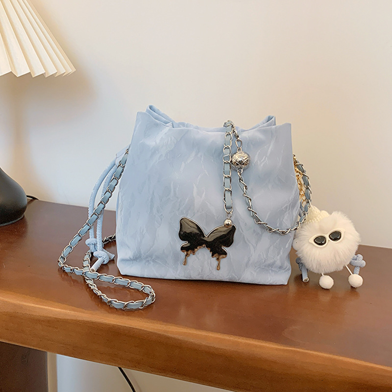 2025 New Designer Bag Free Delivery Shoes By This Year's Popular Chain Small For Women 2024 Niche Design Butterfly Crossbody Casual Single Should