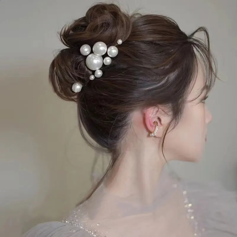 Bridal Wedding Hair Accessories Diamond Pin Fork Womens Pearl Headwear Party Jewelry Gift Pendant 250417