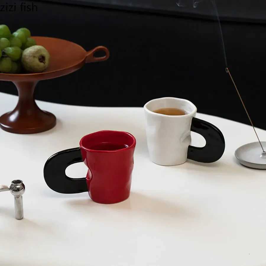 Personty Contrasting Ceramic Mug Office Cups Couple Water Glasses Milk Tea Cups Milk Mug Breakfast Cup Juice Cup Teacup Y251125