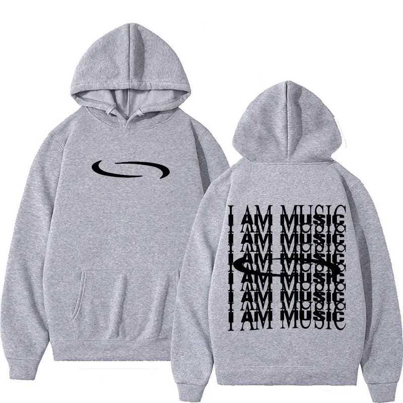 I am MUsic Hoodie Opium Ken Carson Narcissist Tour Rap Sweater Mens Casual Loose super Big Hoodie M250425