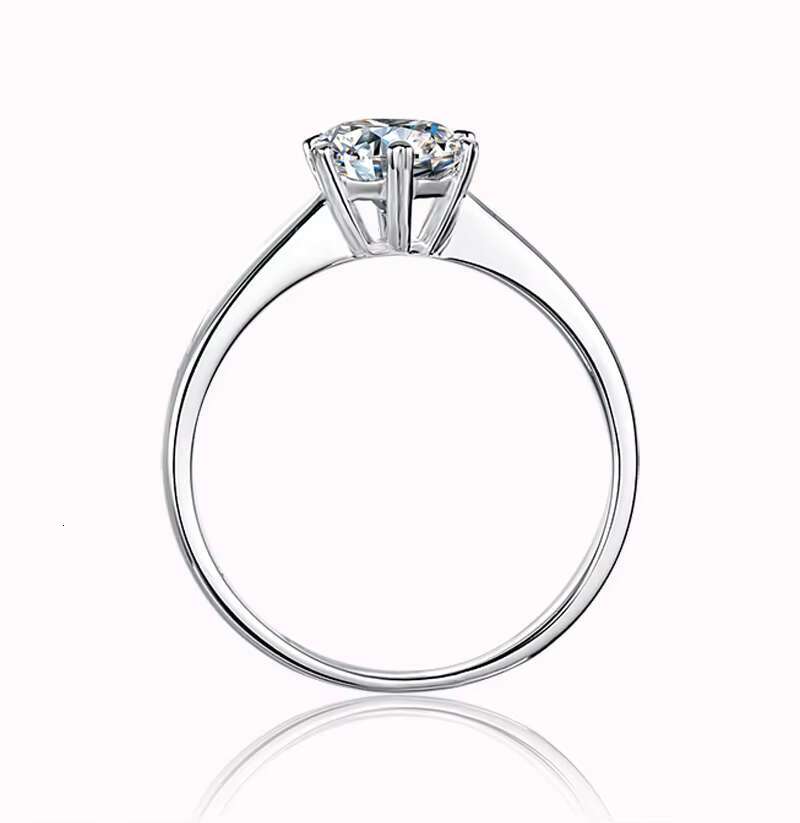 Custom Sterling Silver 3.5g 1ct Moissanite Rings Diamond Wedding Jewelry Ring Women