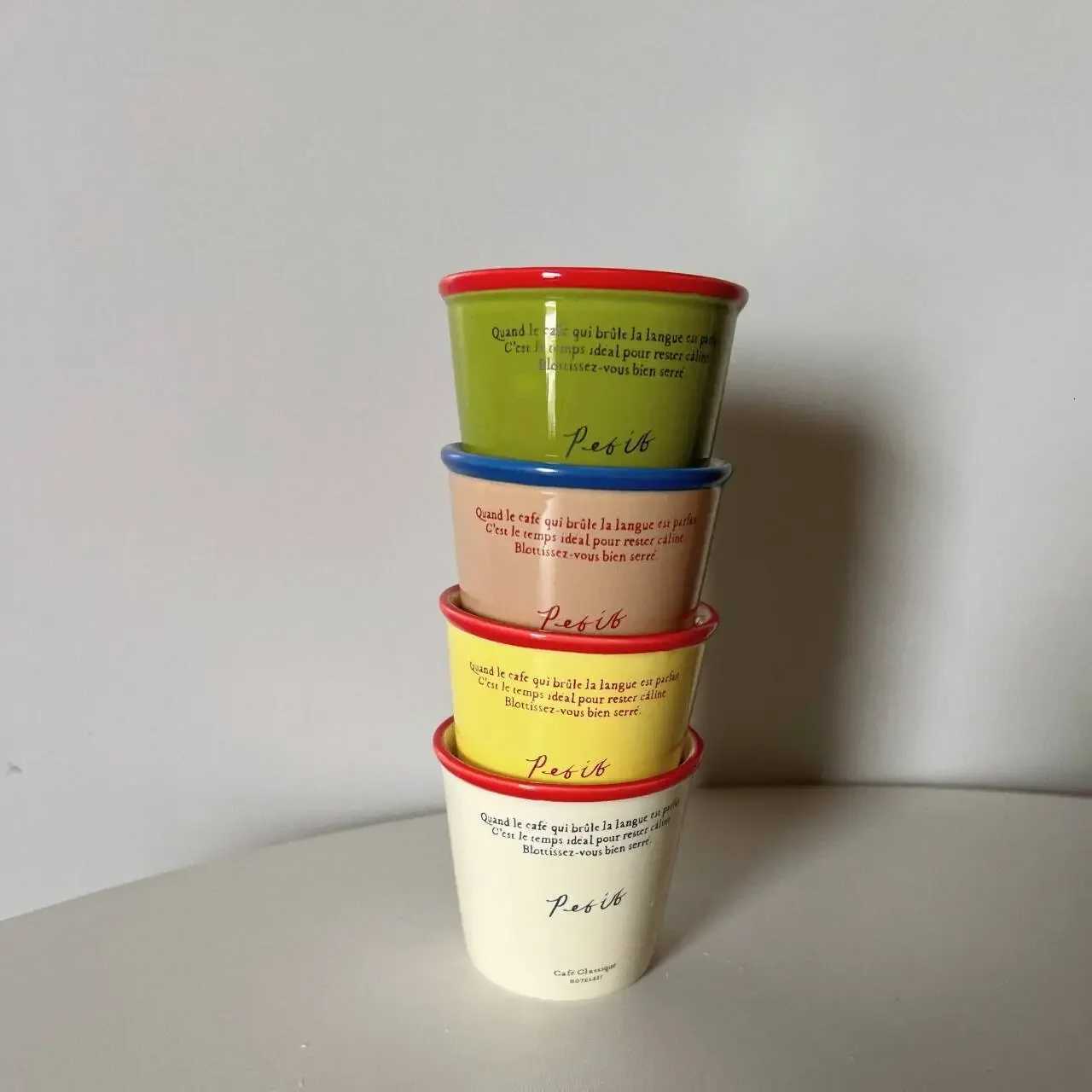 Vintage Letter Paper Shaped Ceramic Water Cups Breakfast Cup Afternoon Tea Dim Sum Coffee Cup Black White Ceramic Mug Drinkware Y251125