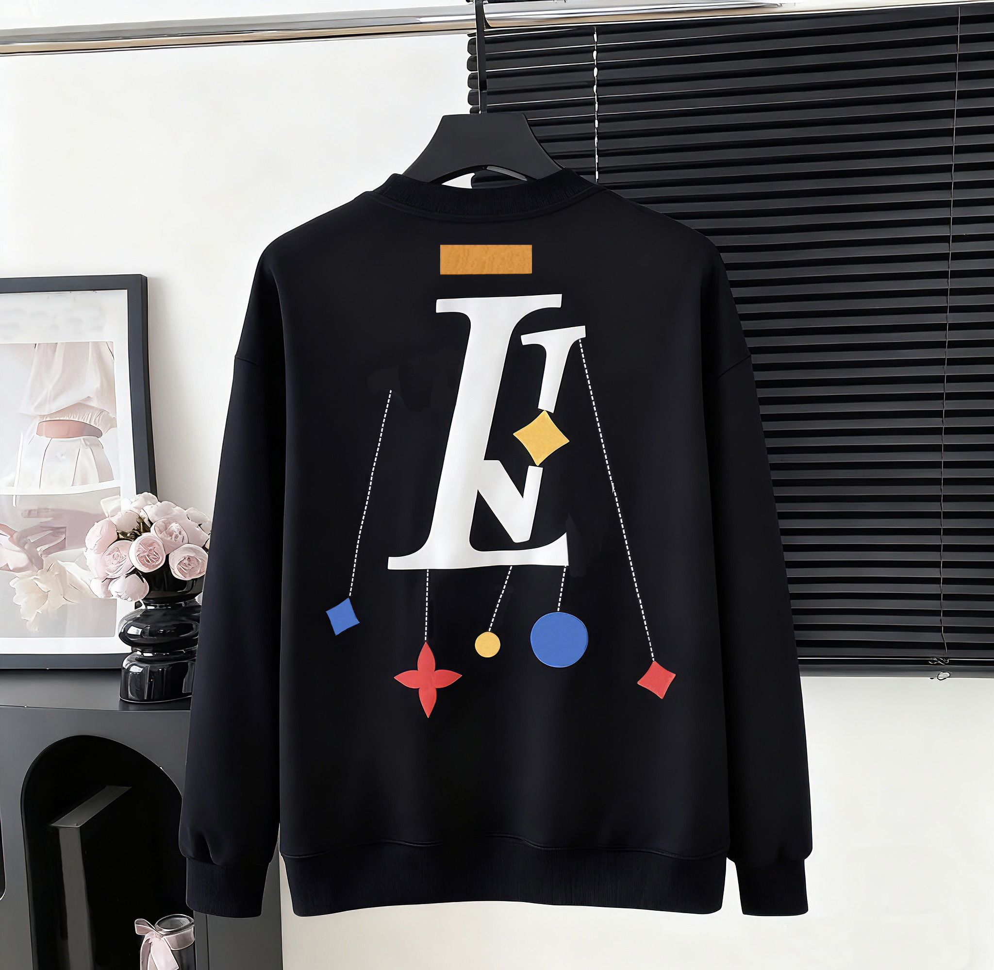 Brand sportswear: Men's long-sleeved round-neck fashionable pullover, women's fashionable casual loose pullover hoodie