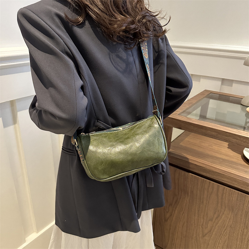 New Free Delivery Designer Shoes By 2025 Trendy New Fashion Versatile Casual Western-Style Wide Strap Single Shoulder Women's Crossbody Bag