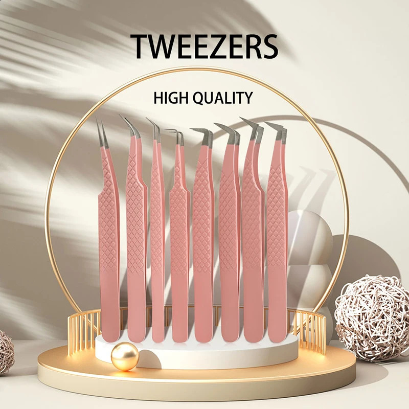 SENSE LASHES Tweezers Stainless Steel Professional Superhard High Precision Tweezer For Lashes Eyelash Extensions Supplies Kit 250422