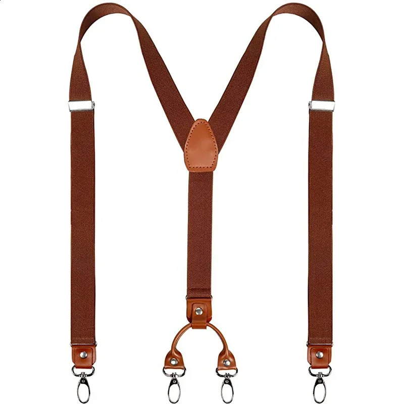 2.5 Cm Jeans Hook Buckle Y Strap Clip 4 Clips Adult Shirt Suit Strap Pants Accessories Suspenders 250425