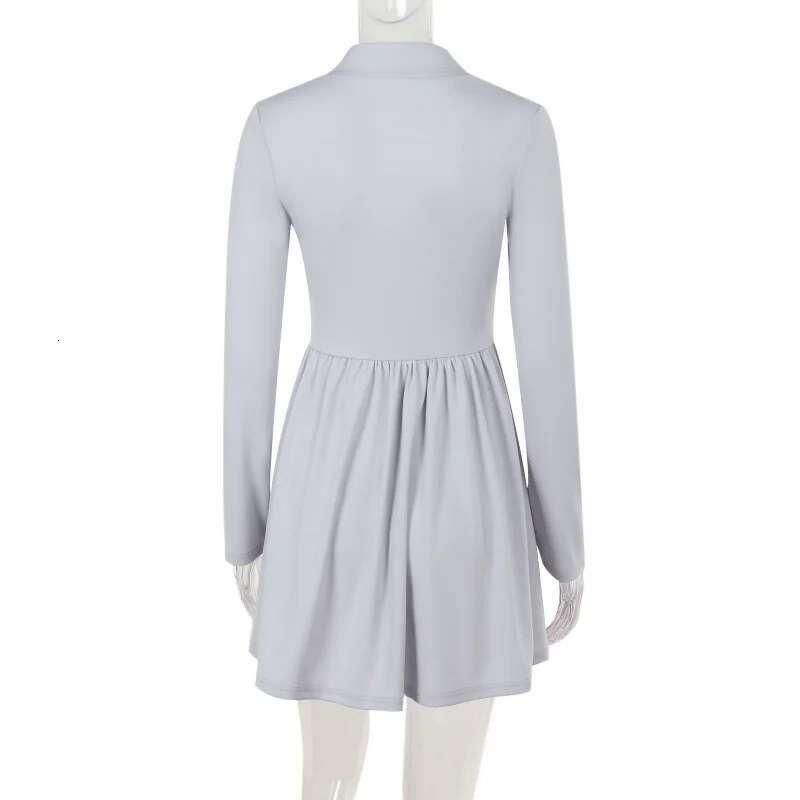 Dongdumaoyi Townlike Elegant Waist Wrap Pleated A Line Dress Women Mini Autumn Winter V Neck Nightclub Sexy Party Dresses