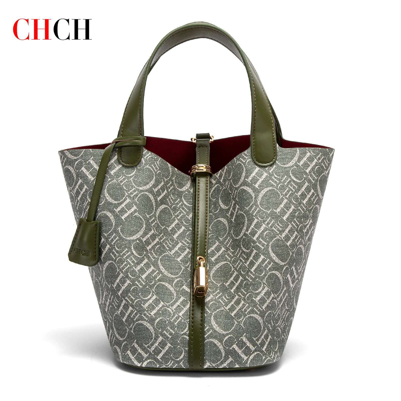 CHCH Tote 2024 New Large Capacity Basket Classic Copper Lock Commuter Women's Bag