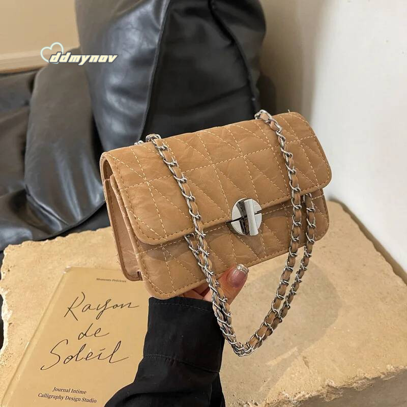 Fashion Women 2025 New Trendy High End Fashionable Versatile Single Shoulder Crossbody Stylish Small Square Messenger Bag ddmynov