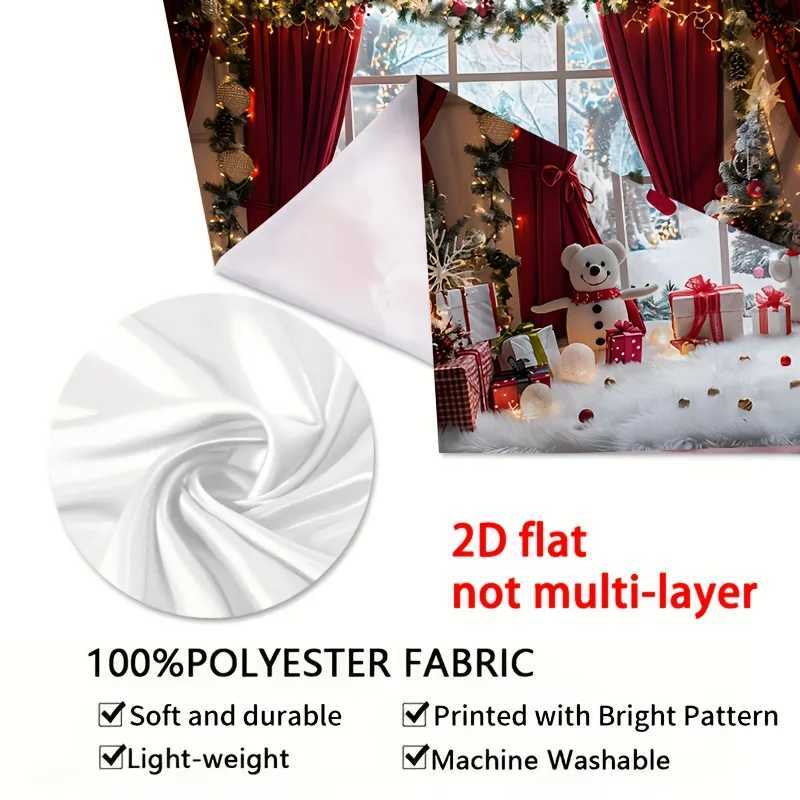 VIKAMA Winter Wonderland Christmas Background Country Snowman Decorative Tapestry Festival Photography Home DecorationM251125