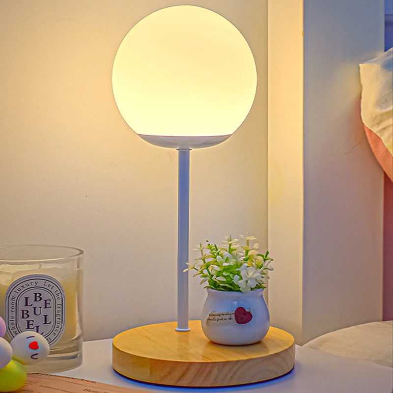 Nordic LED Desk Lamp Creative Solid Bedside Night Light Remote Control Glass Atmosphere Bedroom Stud yDimming Deco Table LampsM251125