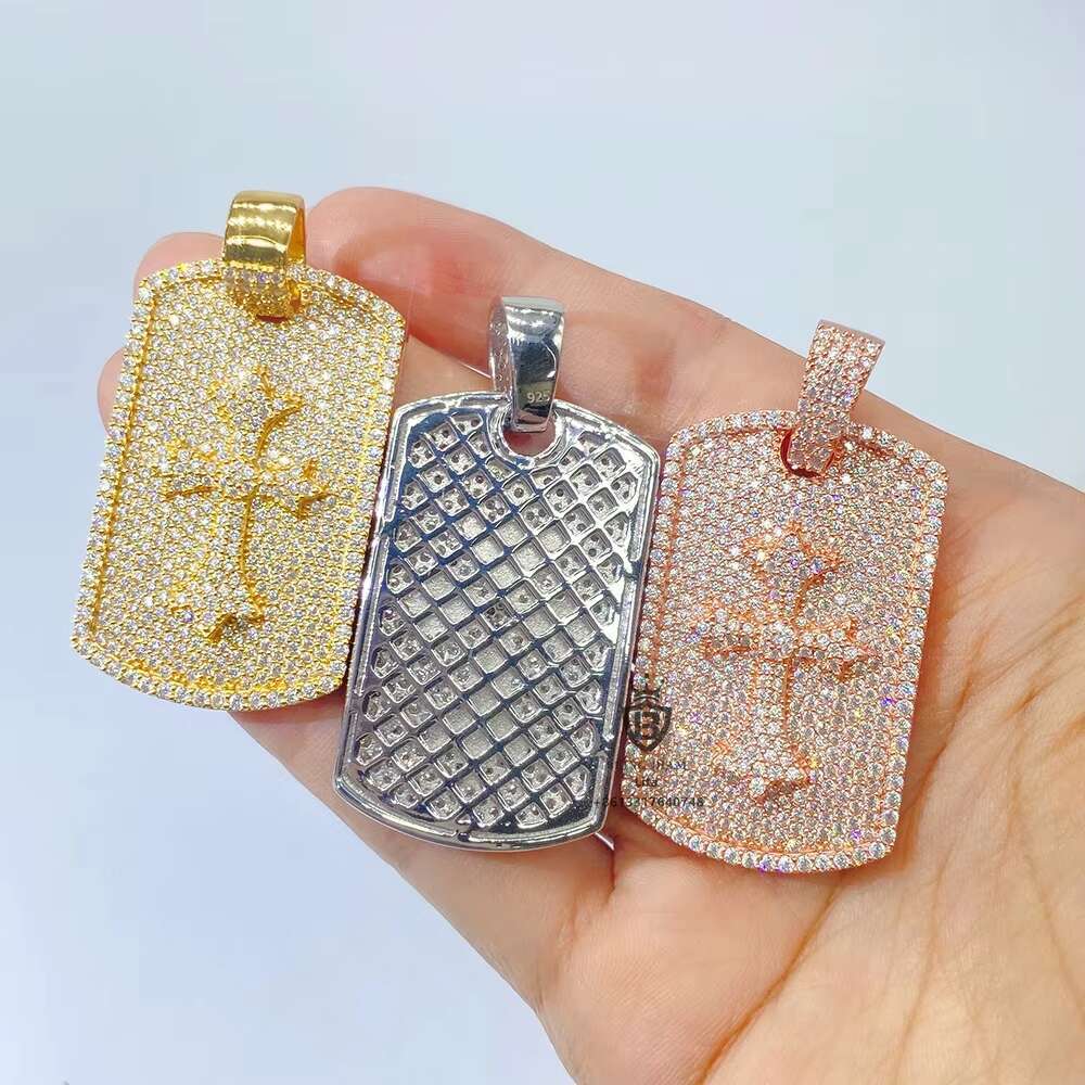 New Arrivals Special Unique Mens Hip Hop Vvs Moissanite Diamond Large Dog Pendant Necklace Jewelry