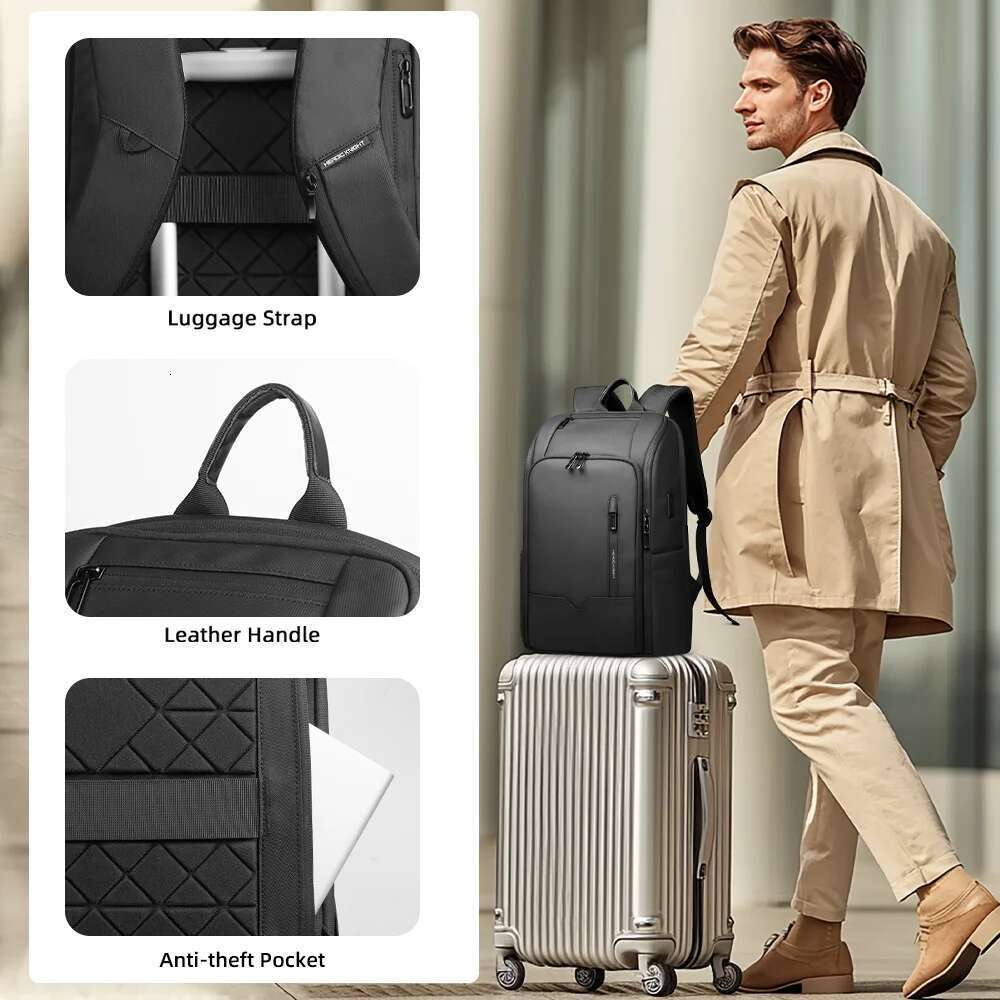 Designer bag HcanKcan Men's Business WaterProof Daily Work 15.6'' Laptop Large Capacity Travel Backpacks Teenage Backpack