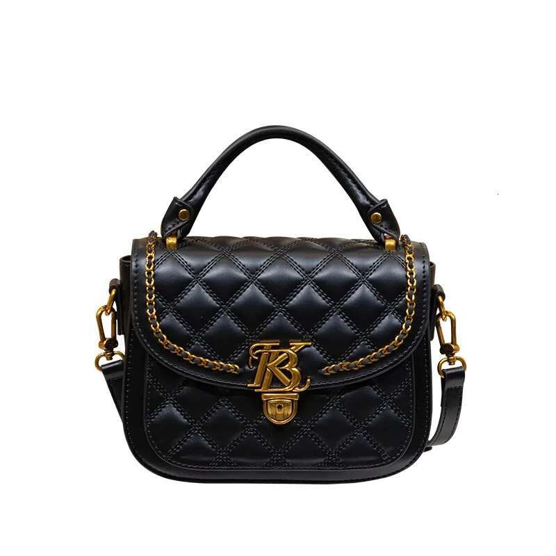 Women's Handbag Designer Brand Genuine Leather Dia Grid Portable Small Square 2024 New High-End Feeling Crossbody Bag