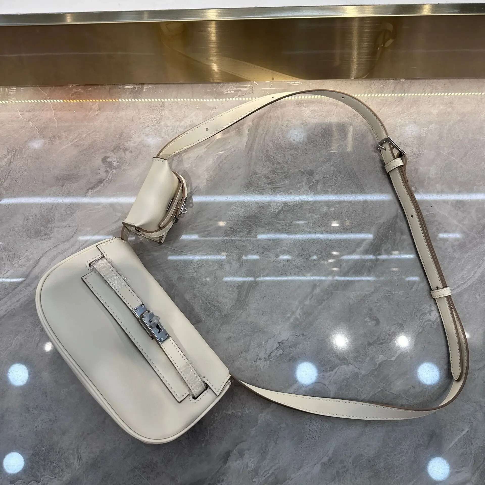 Mini Moove Kaili Two-In-One Shoulder Trendy Fashion Soft Genuine Leather Waist Bag Crossbody For Women