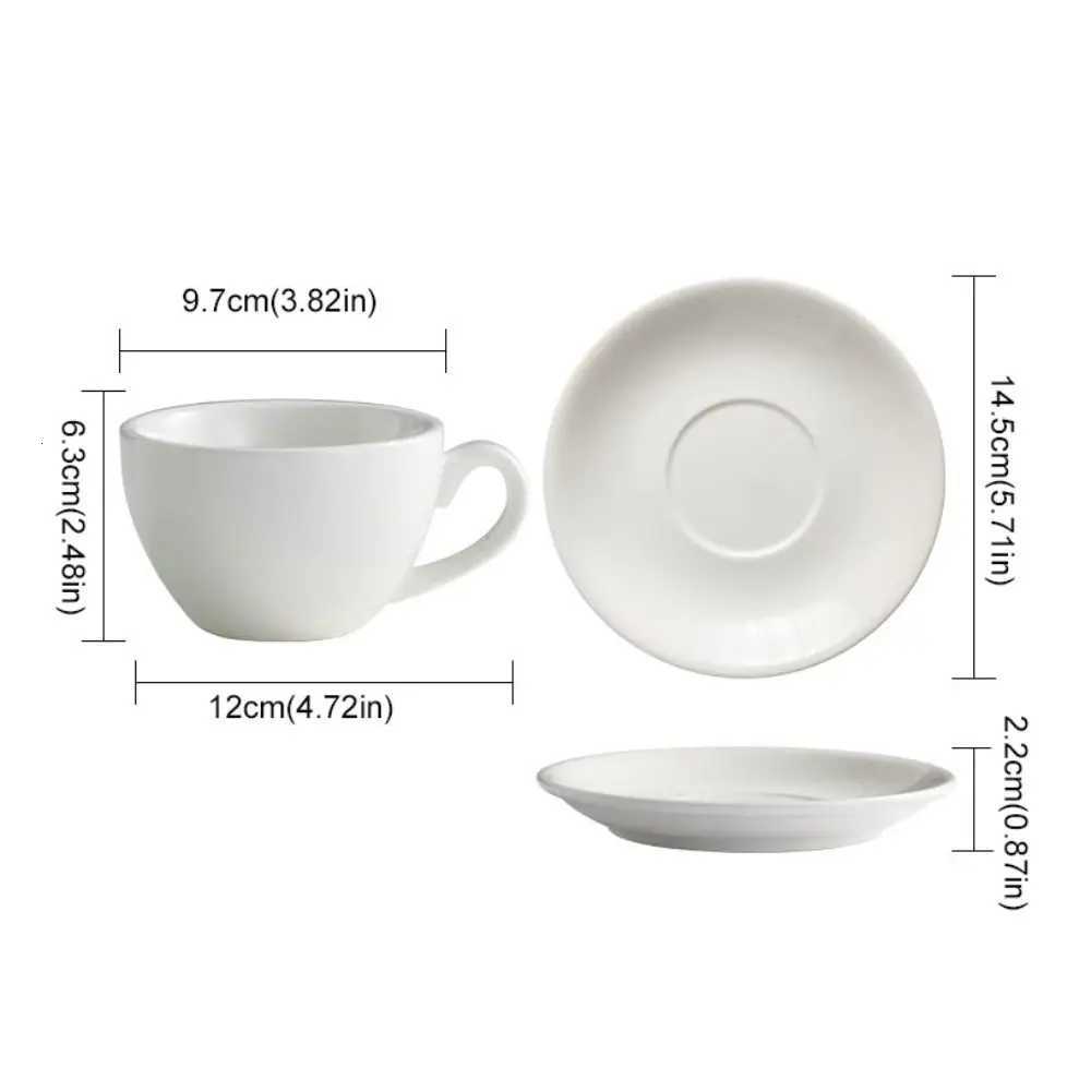 Minimst 220ml Ceramic Coffee Cup Solid Color with Base Couple Mug European Style Tea Cup Latte Y251125