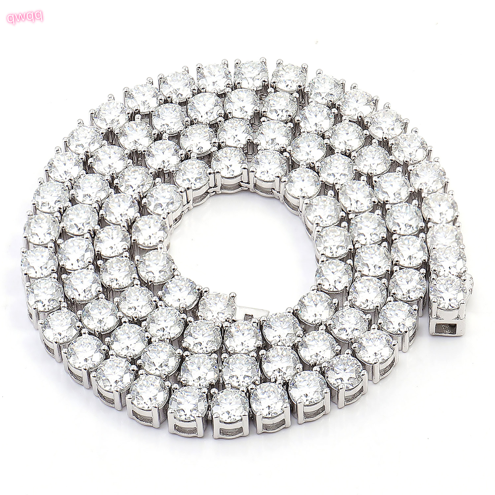 Fine Jewelry Moissanite Tennis Link 925silver Necklace 2mm 3mm 4mm 5mm 6mm GRA Authentication Diamond Hiphop Style Bracelet