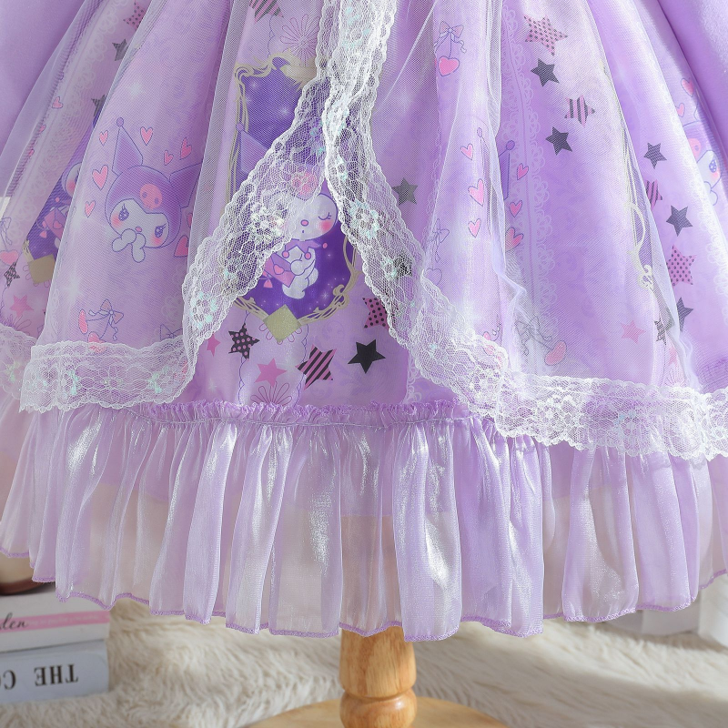 DISNEY Girls designer clothes baby girl clothes Crayon Shin-chan princess cartoon cute sweet dress Lolita puffy dress dress.