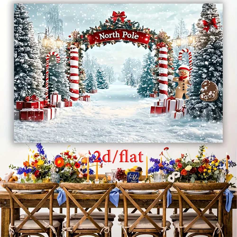 VIKAMA Christmas Banner Party Decorations Winter Scene Holiday Background Suitable for Birthdays Festivals and CelebrationsM251125