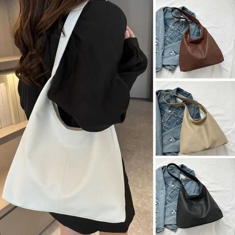Womens casual soft leather cross body bag retro underwear shoulder bag handbag large capacity handbag W250425