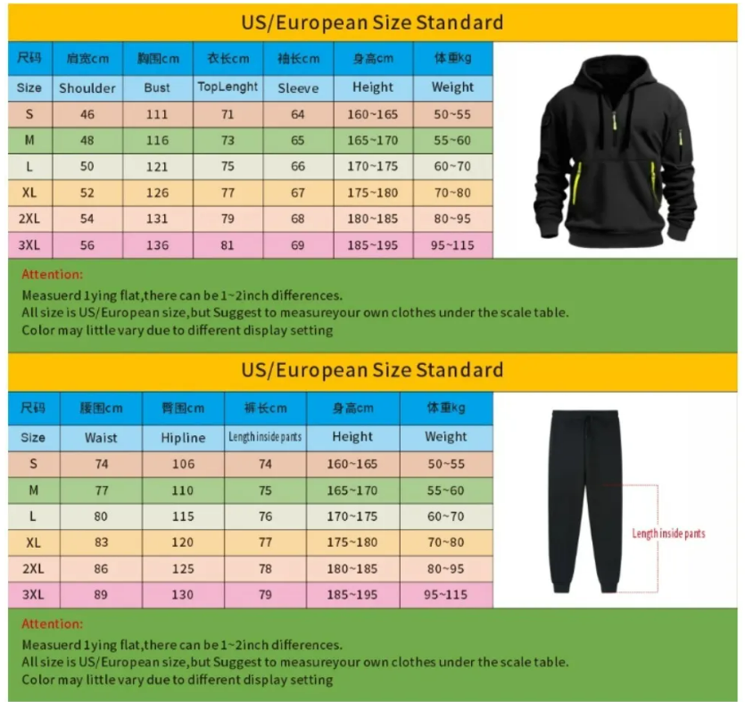 Men's Tracksuits 2025 Fashion Sportswear Plus Pants Sweatshirts Fleece Zipper Two Size Set Hoodie Tracksuit Piece S-3XL
