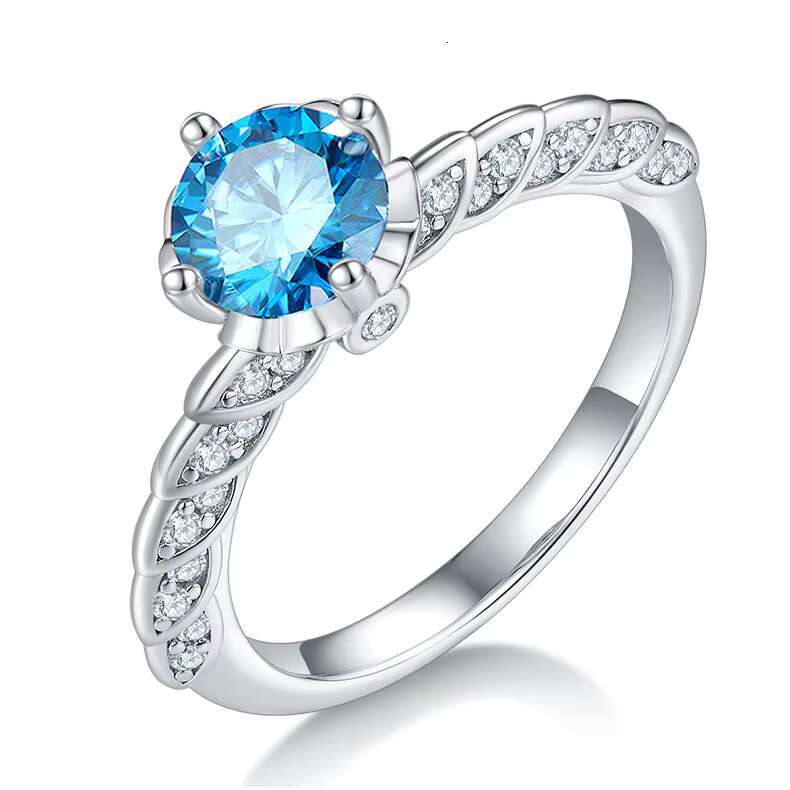 Mothers Day Gift 4 Color for Choose Fine Jewelry 1ct Moissanite Diamond S925 Sterling Silver Ring Woman Engagement Ring