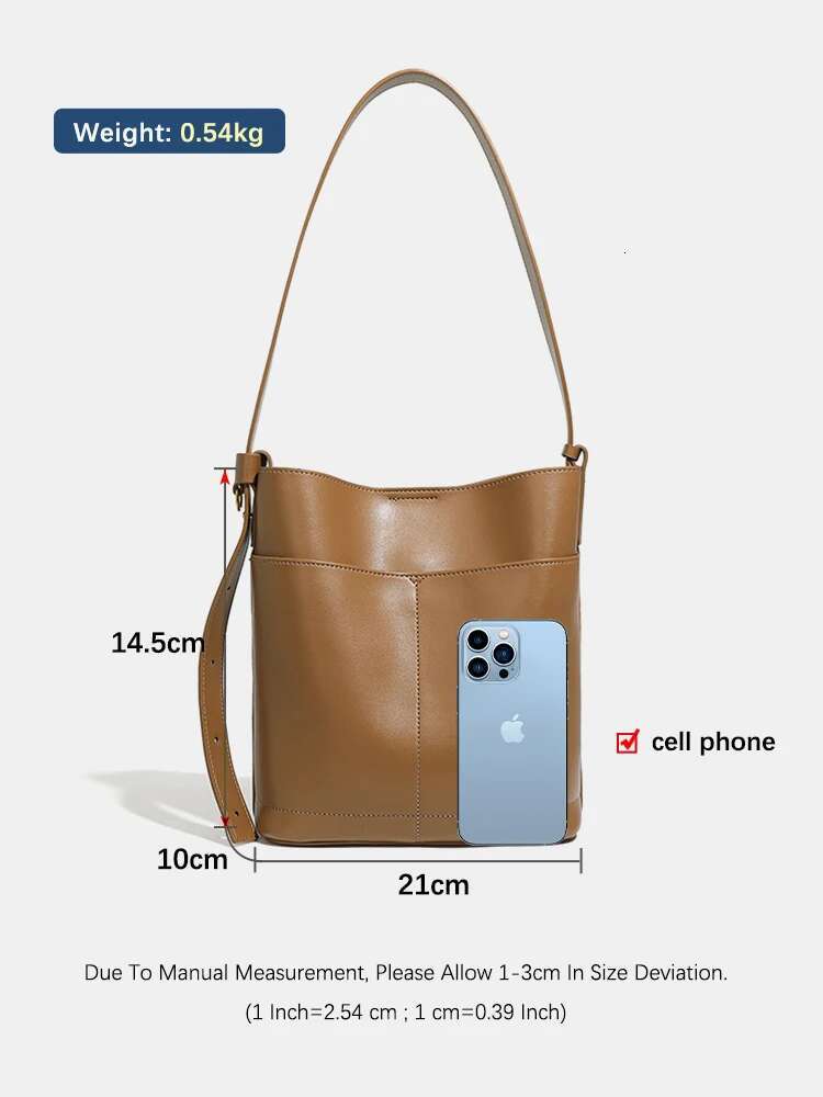Zency 2024 Trendy Solid Color Medium Tote Women Split Leather Shoulder Handbag Shopping Bag For Commuters