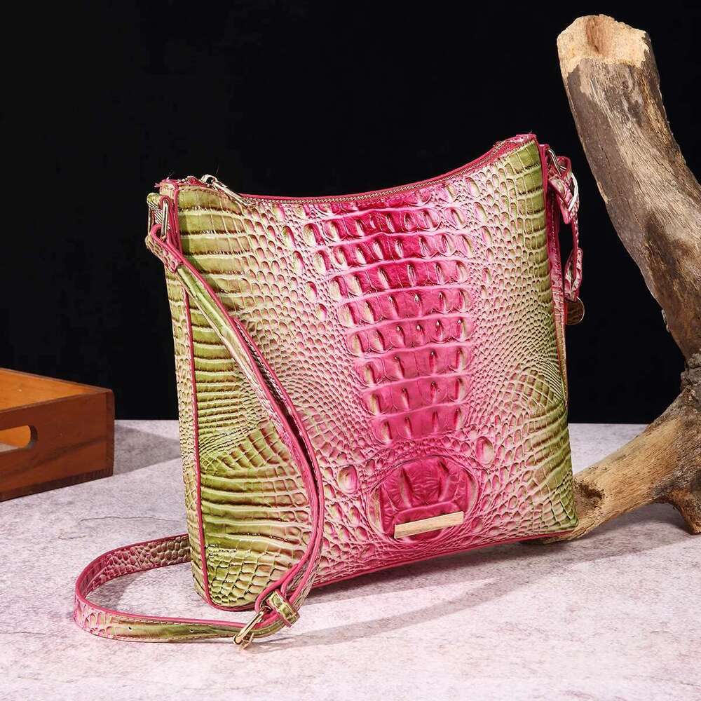 Designer Bag 2025 Fashion Gradient Crocodile Pattern Crossbody Bags Designer Women Shoulder Bag Pu Leather Classic Small Tote Female Purses Luxury Bag