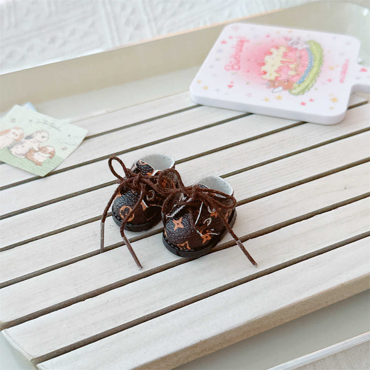 17cm Labubu sportswear DIMOO baby clothes 10cm cotton baby doll black and white peaks T-shirt trendyT251018