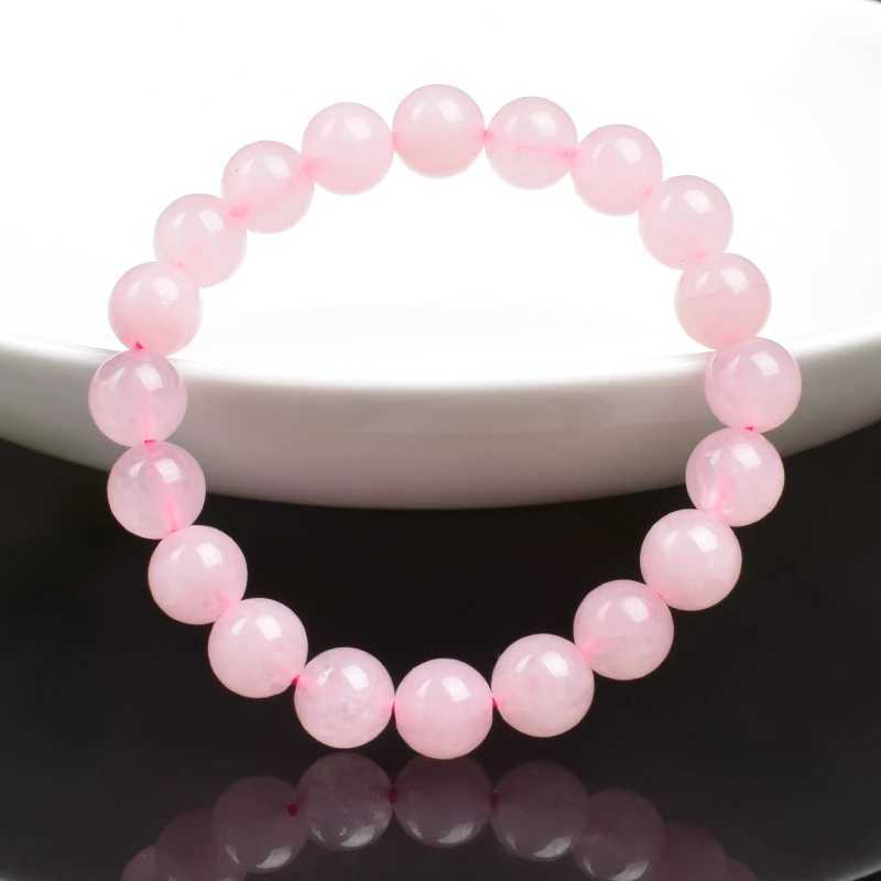 Natural Pink Crystal Bead Bracelet Real Rose Quartzs Natural Stone 6mm 8mm Round Beads Bracelet Women Men Energy Healing Jewelry J251125