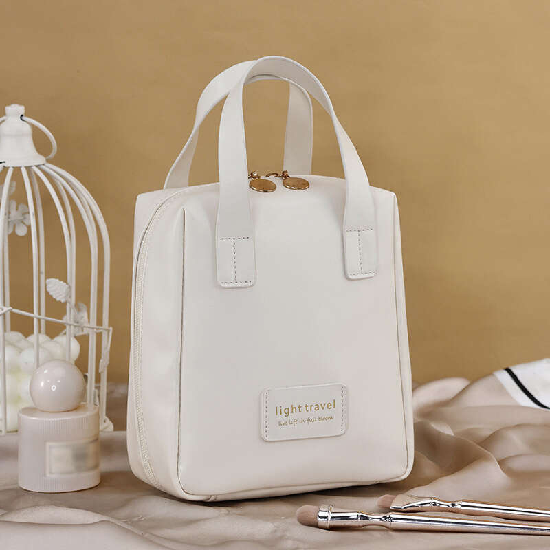 1 multifunctional PU leather portable makeup bag, large capacity, suitable for travel and daily use