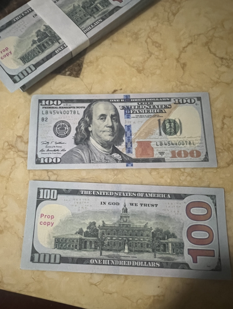 Copy Money Actual 1:2 Size Foreign Coins US Dollars Currency Banknotes Real Collection Tokens Chip Props British Bnsil