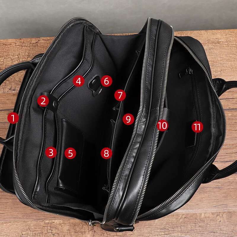 Designer Bag Business Official Handbag Briefcase Travel Shoulder New Laptop Messenger Retro 100% Genuine Leather Men Bags Tote Bag