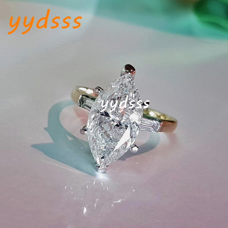 18K Solid Gold 3.0ct Marquise Cut Lab Grown Diamond Solitaire Women Engagement Ring Victorian Wedding Gold Ring