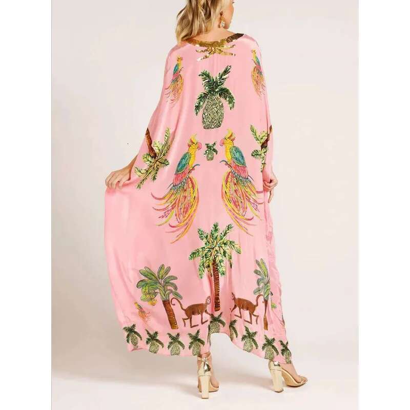 Dongdumaoyi Women S New Spring Collection V Loose Fit Fashion Printed Dress V