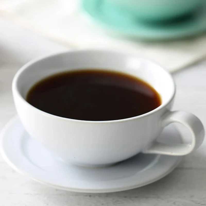 250ml Cappuccino Coffee Cup Set with Plate Floral Cup Latte Cup Multiple Colors European Milk Mug Gift Set Breakfast Drinkware Y251125