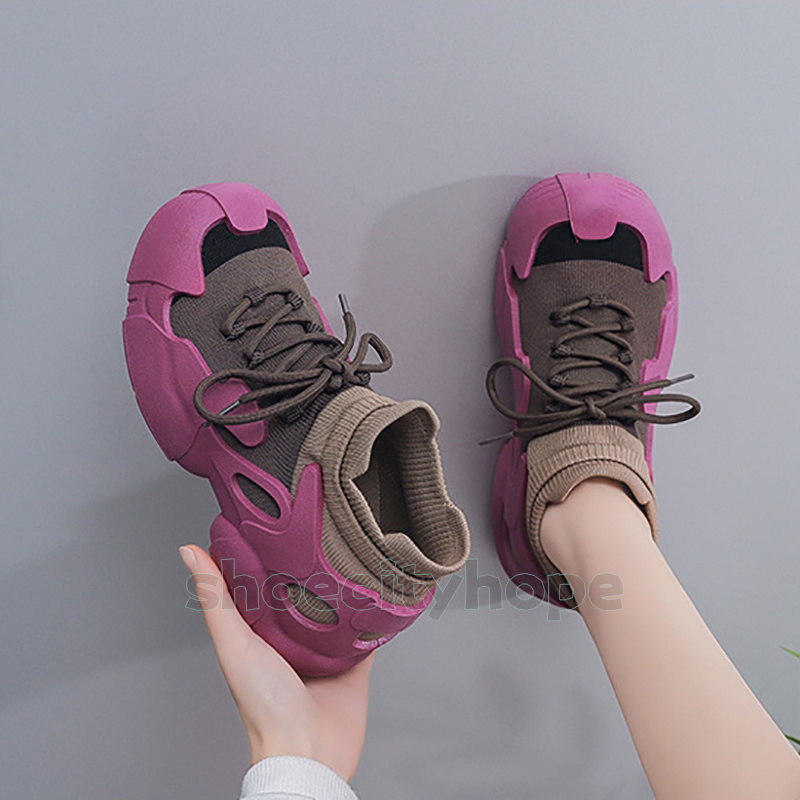 Free Shipping Designer Shoes Women Sneakers Casual Tenis Comfortable Flat Fashion Big-headed Socks Shoes Assorted Colors Breathability Anti-slip Train
