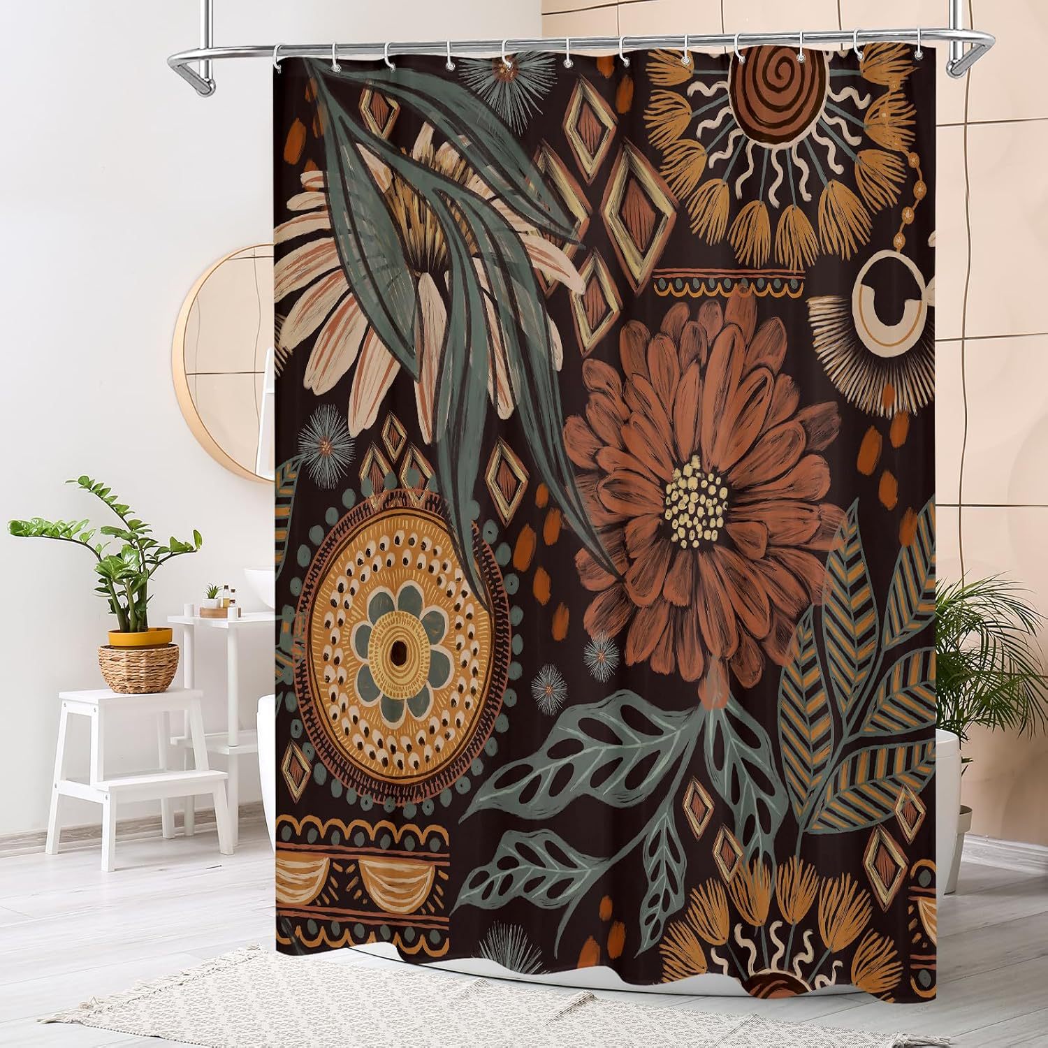 YL-37800 Waterproof Thickened Shower Curtain Cover, Bathroom Curtain Set, No Drill Required, Partition Curtain, Hanging Curtain