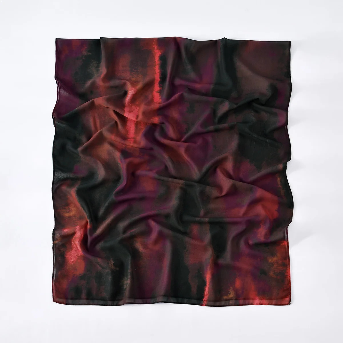 Fashion Watercolor Chiffon Scarf Digital Printed Hijab Woman Muslim Hijab Shawls Lady Headscarf Ethnic Turban Bandana 250424