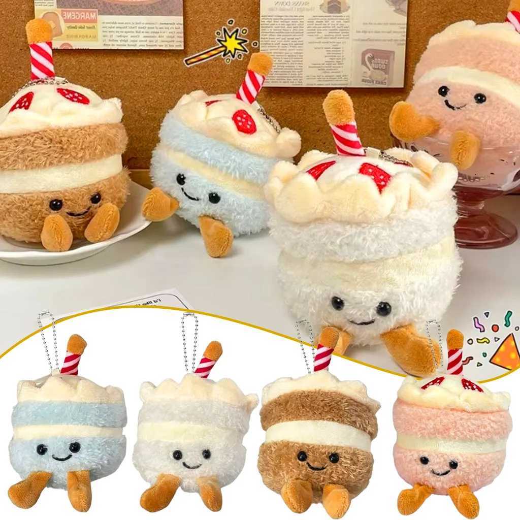 1-10PCS Cute Plush Cake Keychain Realistic Birthday Gift Soft Toy Doll Decor for Girls Boys Party Favors Home Car DecorationXJ251125