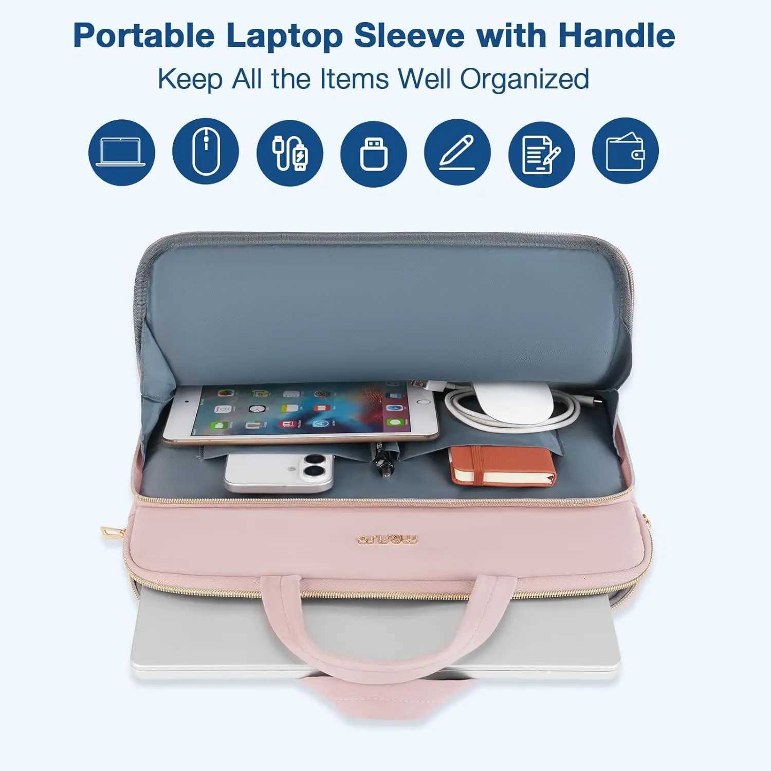 Laptop Briefcase Bag for 2025 Macbook Air 13 15 Pro 14 16 M5 M4 M3 M2 M1 133 142 inch Mac Dell HP Lenovo Notebook Sleeve CaseT251125