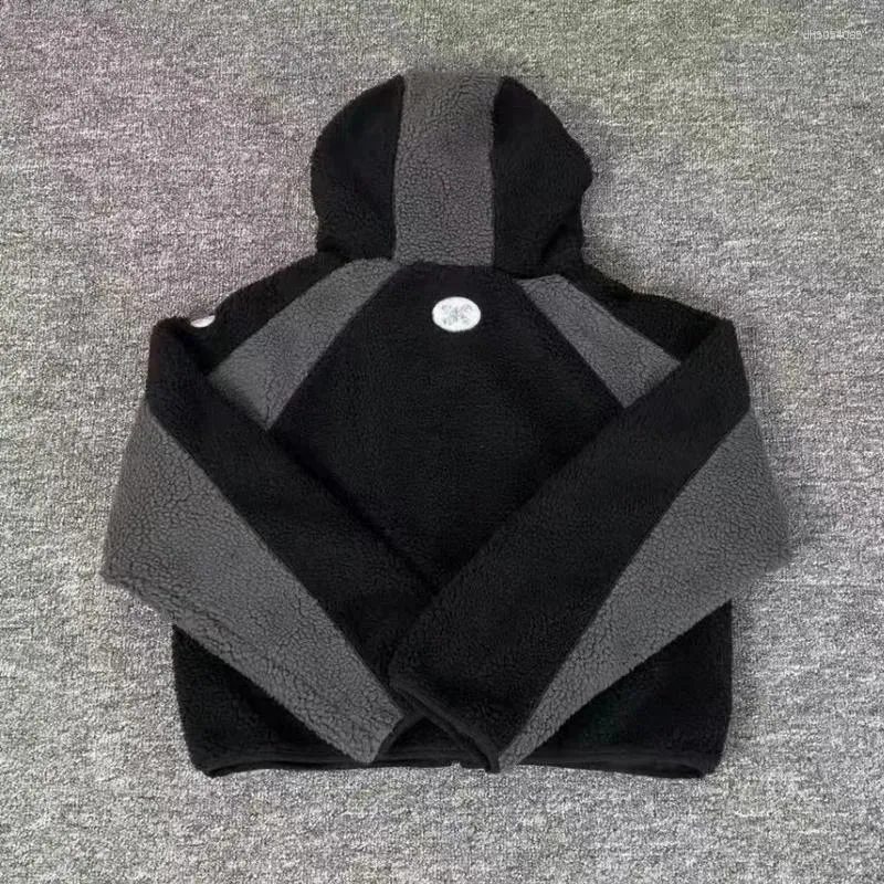 Designer Men's Wool coat Casual Unique Mertra zip-up Hooded Granular Fleece Comfortable Fabric Warm High Street Quality polar fleece Jacket Men W