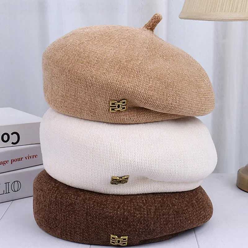 Winter berets caps for women soft and comfortable knitted warm painters hats vintage pumpkin hat lolita hat boinas para mujer J251125