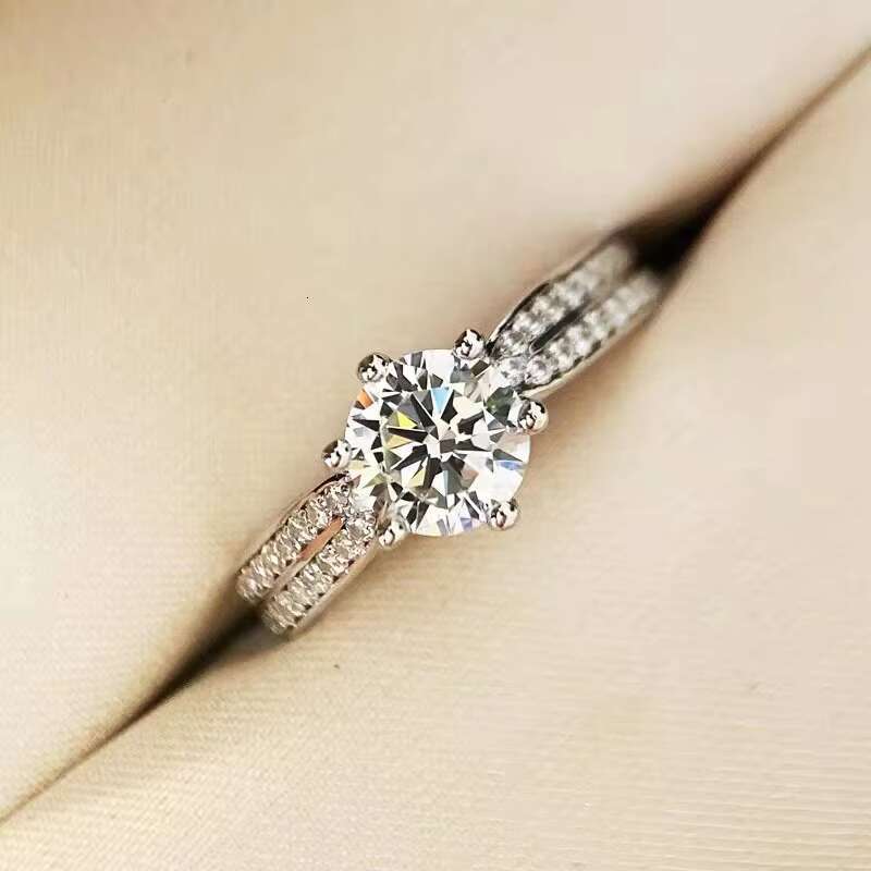 Luxury Ring Moissanite Engagement Ring Wedding Promise Solitaire Rings for Women
